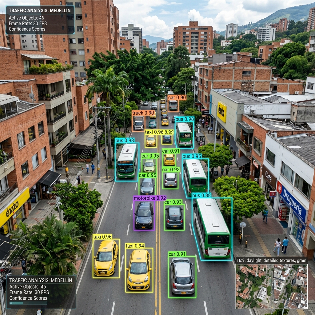 Representación visual de: Programa de Detección de Tráfico Vehicular